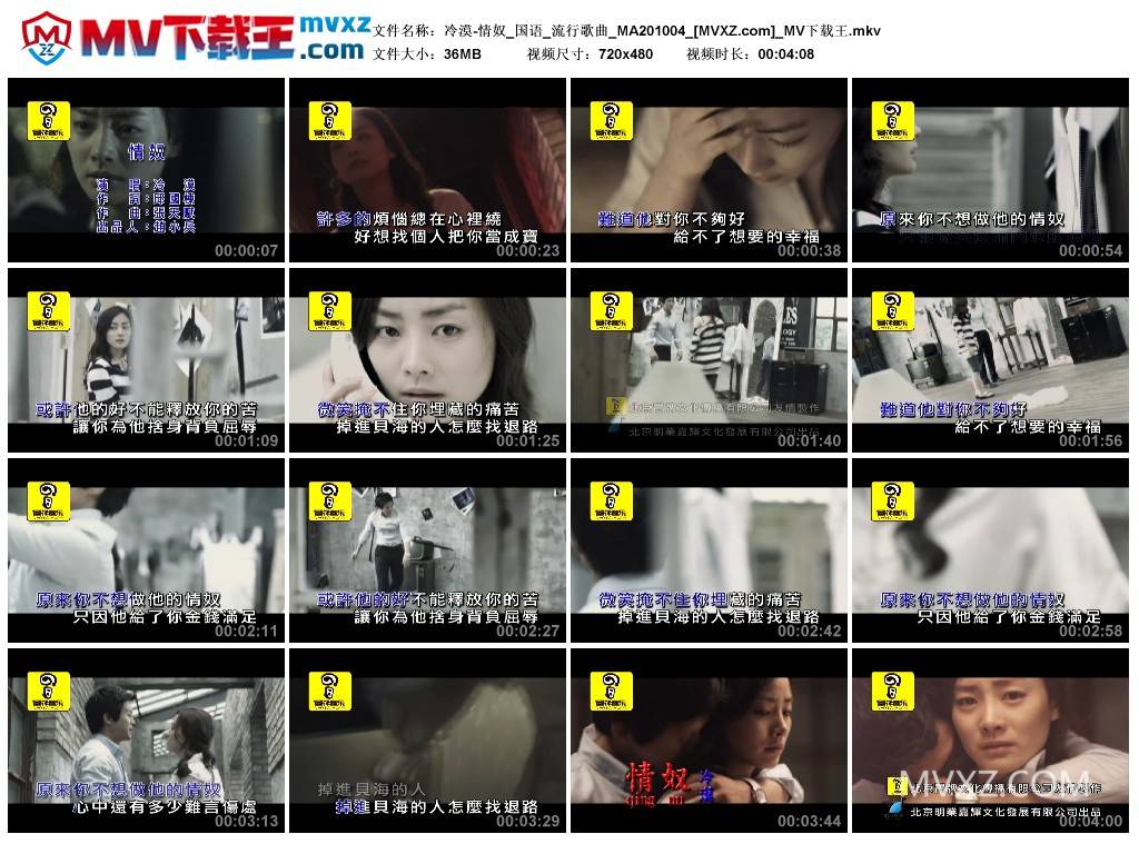 冷漠-情奴_国语_流行歌曲_MA201004